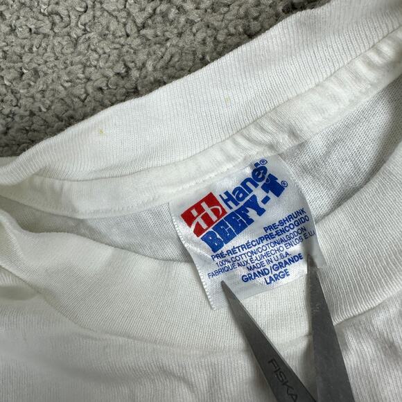 Vintage Royal Tees Shirt Mens L Valentines White Bunny Heart Love Hanes USA 90s - Picture 5 of 10